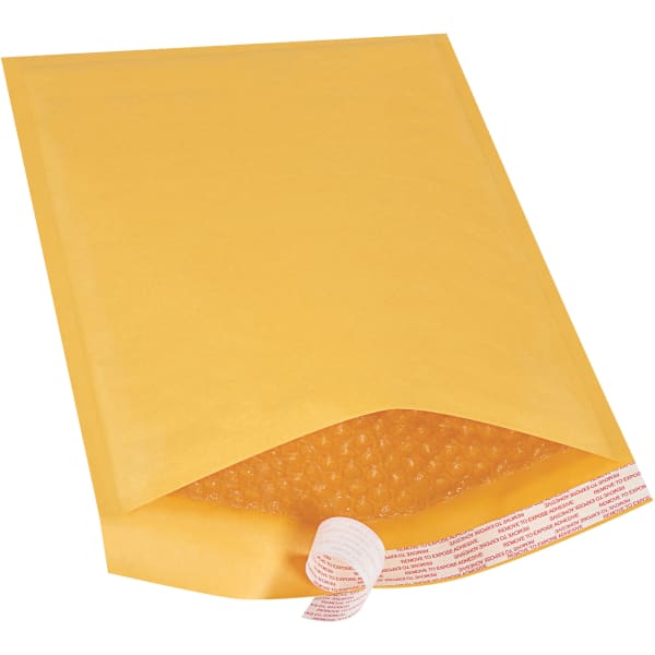 Office Depot Brand Kraft Self-Seal Bubble Mailers, #4, 9 1/2in x 14 1/2in, Pack Of 100