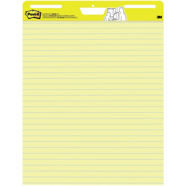 Post-it Super Sticky Easel Pad, 25 in x 30 in, 1 Pad, 30 Sheets/Pad, Great for Virtual Teachers and Students, Yellow