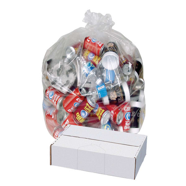 Highmark Linear Low Can Liners, 1.3-mil, 56 Gallons, 42 1/2in x 48in, Clear, Box Of 100