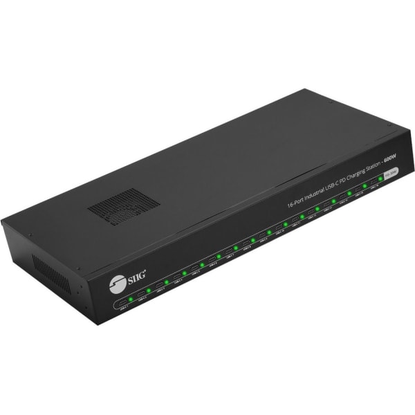 16-Port Industrial USB-C PD Charging Station - 600W - SIIG Industrial grade power charging station adds 16 USB-C charging ports - IDUS0A11S1