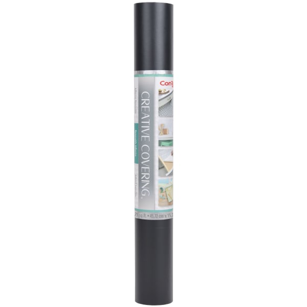 Con-Tact Brand Self-Adhesive Creative Covering, Black, 18in x 50'