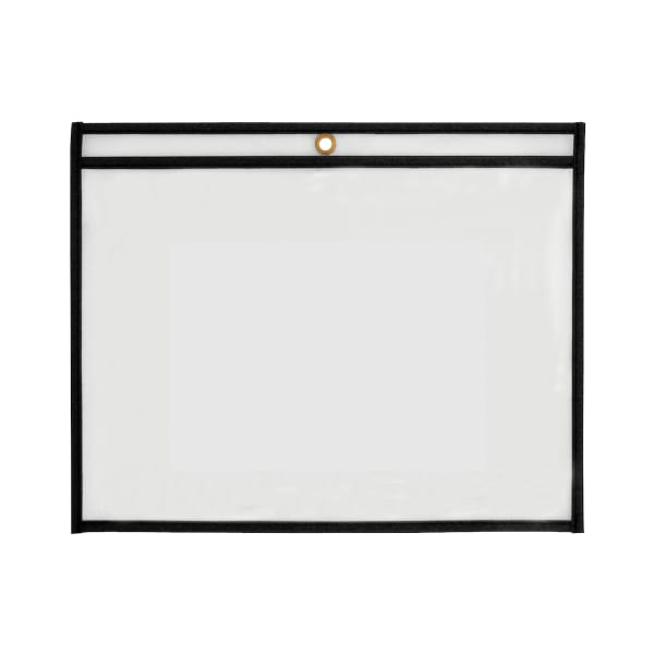 Partners Brand Stitched Job Ticket Holders, 8-1/2in x 11in, Black, Case Of 25 Holders