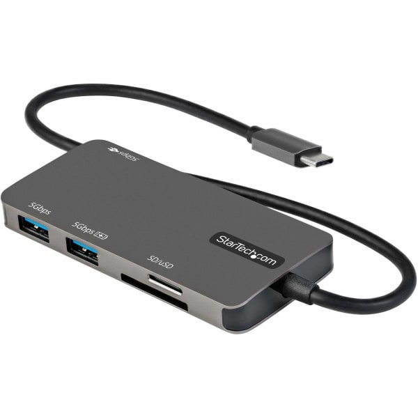 StarTech.com USB C Multiport Adapter, USB-C to 4K HDMI, 100W PD Pass-through, SD/MicroSD, 3xUSB 3.0, USB Typ - DKT30CHSDPD