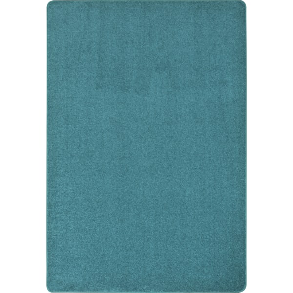 Joy Carpets Kid Essentials Solid Color Rectangle Area Rug, Endurance, 12ft x 6ft, Mint
