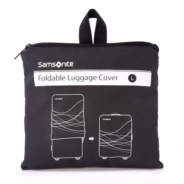 Samsonite Foldable Luggage Cover, 9inH x 7 7/8inW x 1 9/16inD, Black