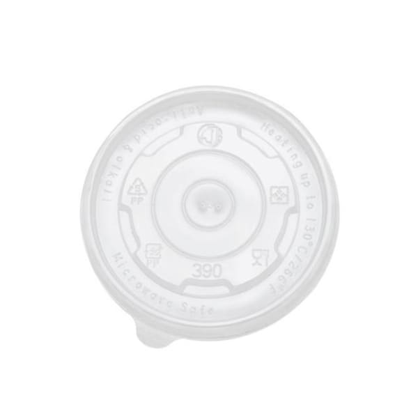 Karat Flat Lids For 12 Oz Paper Food Cups, Clear, Case Of 1,000 Lids