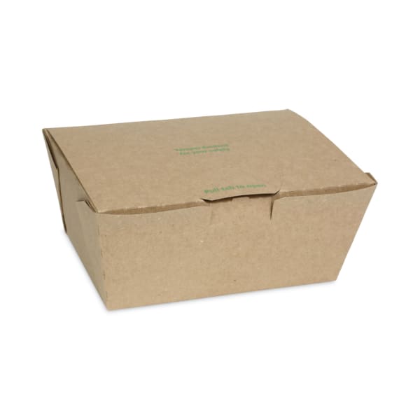 Pactiv Evergreen EarthChoice Tamper Evident OneBox Paper Boxes, 3-1/4inH x 6-9/16inW x 4-1/2inD, Case Of 160 Boxes