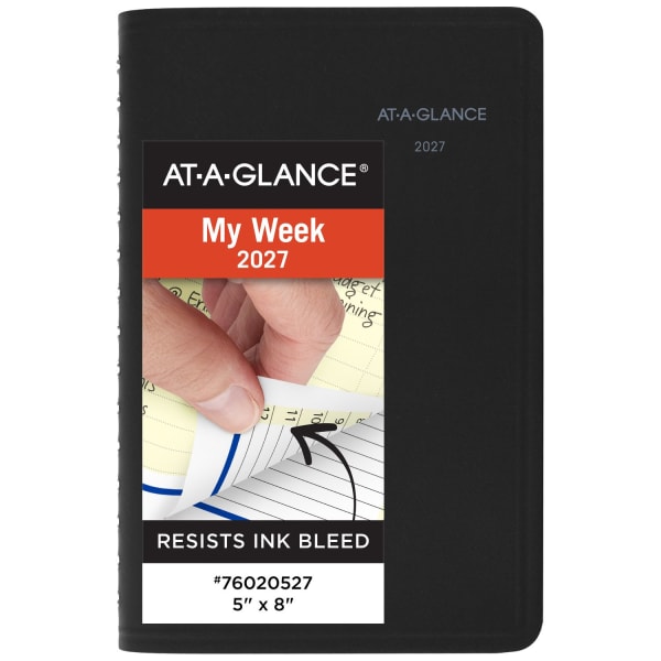 AT-A-GLANCE QuickNotes 2027 Weekly Monthly Appointment Book Planner, Black, Small, 5in x 8in