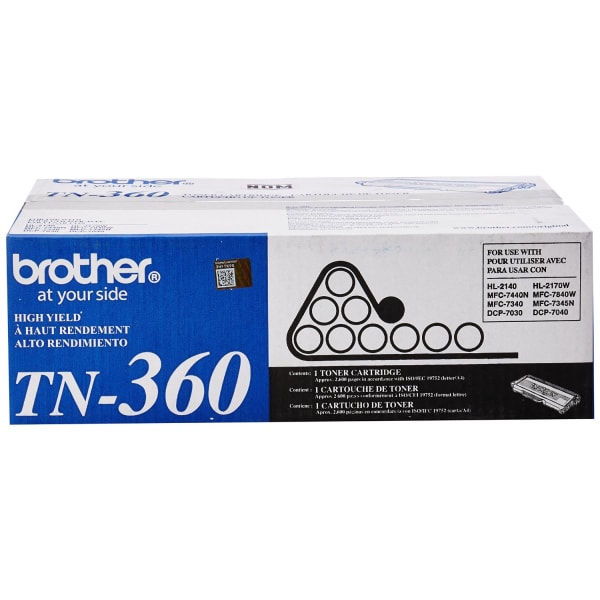 Brother TN-360 Black Toner Cartridge, TN-360BK