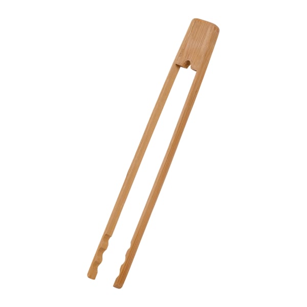 Joyce Chen Burnished Bamboo Tongs With Serrated Teeth, 11in