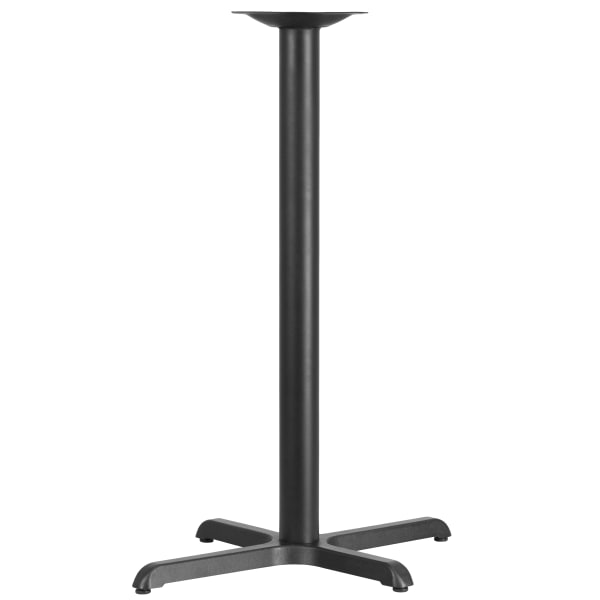 Flash Furniture Iron Restaurant Table X-Base With Bar-Height Column, 42inH x 22inW x 30inD, Black