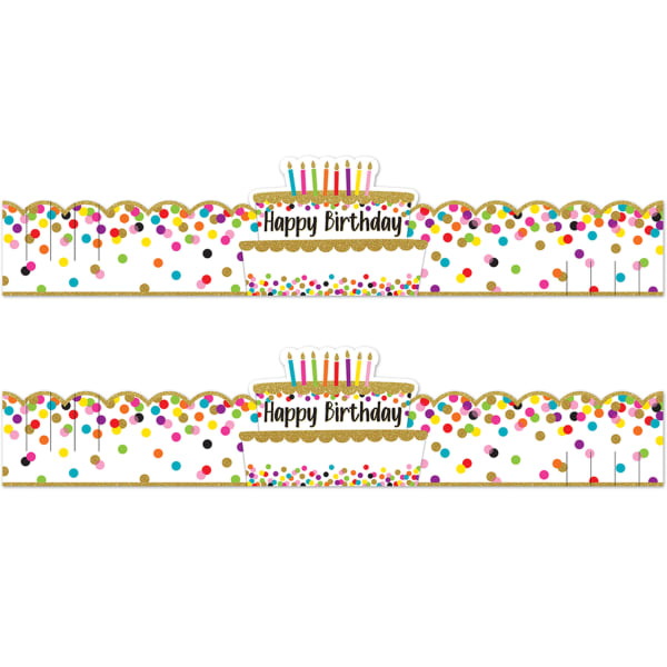 Teacher Created Resources Confetti Happy Birthday Crowns, 30 Per Pack, Set Of 2 Packs