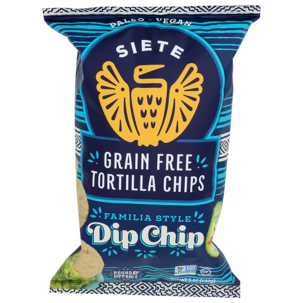 Siete Tortilla Chips, Dip Chip, 5 Oz, Total Qty 12