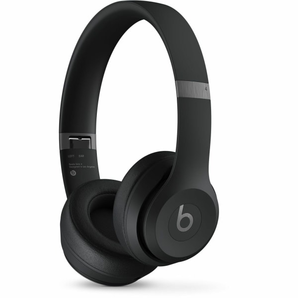Beats by Dr. Dre Beats Solo 4 Wired/Wireless Headphones, Over-The-Head, On-Ear, Binaural, Circumaural, Matte Black, MUW23LLA