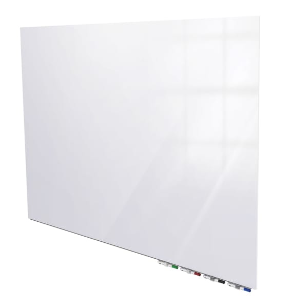 Ghent Aria Low-Profile Magnetic Glass Unframed Dry-Erase Whiteboard, 48in x 96in, White