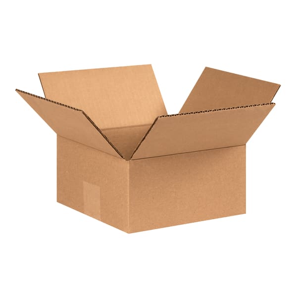 Partners Brand Flat Corrugated Boxes, 8in x 8in x 4in, Kraft, Pack Of 25