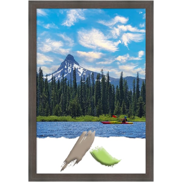 Amanti Art Hardwood Chocolate Picture Frame, 27in x 39in, Matted For 24in x 36in