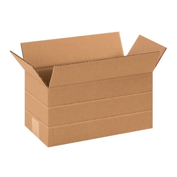 Partners Brand Multi-Depth Corrugated Boxes, 6in x 12in x 6in, Kraft, Pack Of 25