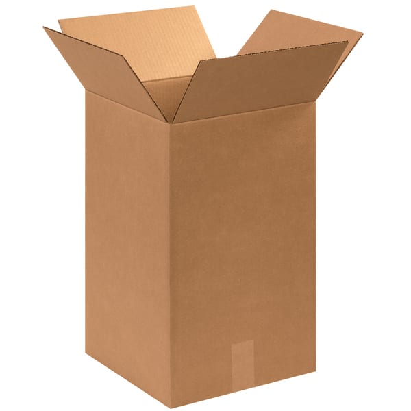 Partners Brand Corrugated Boxes, 12in x 12in x 20in, Kraft, Pack Of 25
