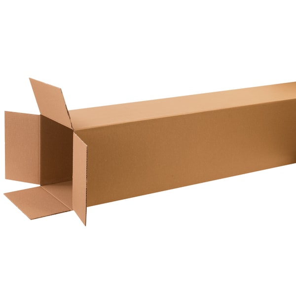 Partners Brand Tall Corrugated Boxes, 12in x 12in x 72in, Kraft, Pack Of 10