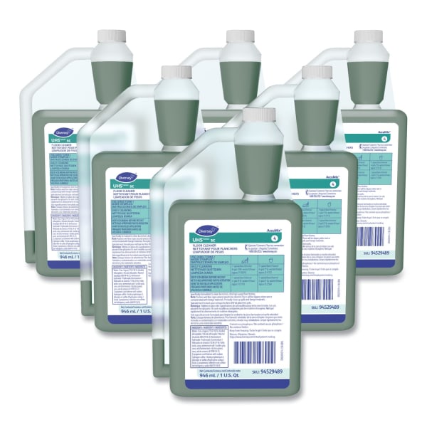 Diversey UHS Floor Cleaner, Liquid, 1 qt, Bottle 6/Carton
