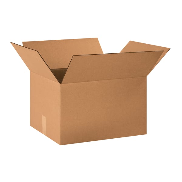Partners Brand Corrugated Boxes, 20in x 16in x 12in, Kraft, Pack Of 25