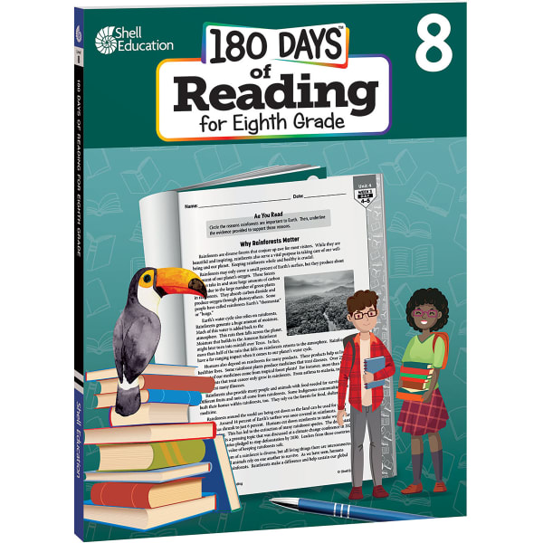 Shell Education 180 Days Of Reading 2nd Edition, Grade 8