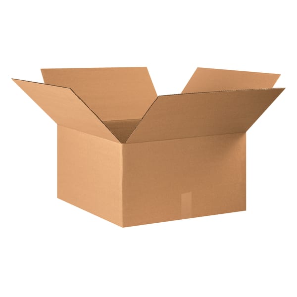 Partners Brand Corrugated Boxes, 22in x 22in x 12in, Kraft, Pack Of 10