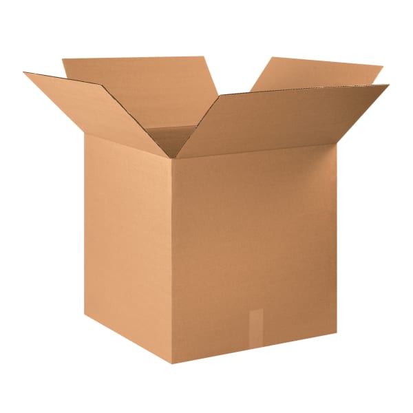 Partners Brand Heavy-Duty Single Wall Boxes, 22in x 22in x 22in, Kraft, Pack Of 10