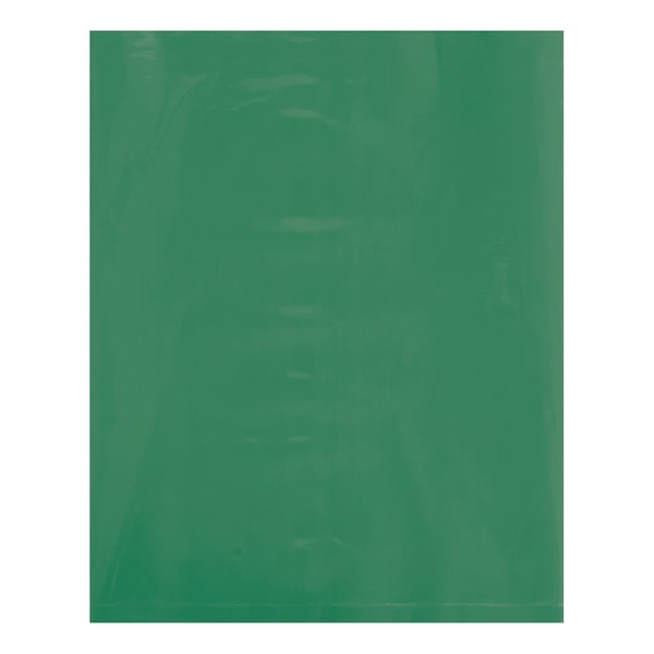 Office Depot Brand 2 Mil Colored Flat Poly Bags, 12in x 15in, Green, Case Of 1000