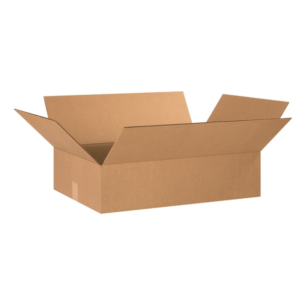 Partners Brand Flat Corrugated Boxes, 24in x 16in x 6in, Kraft, Pack Of 20