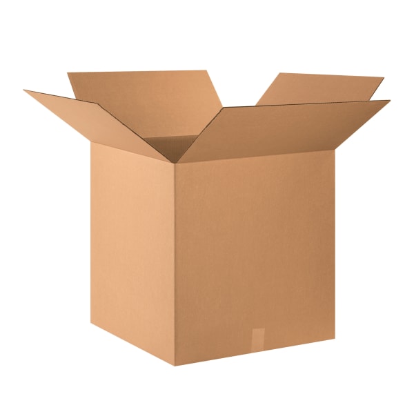 Partners Brand Heavy-Duty Single Wall Boxes, 24in x 24in x 24in, Kraft, Pack Of 10