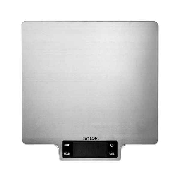 Taylor Precision Products Large-Platform High-Capacity Kitchen Scale, 13/16in x 9-1/2in, Silver