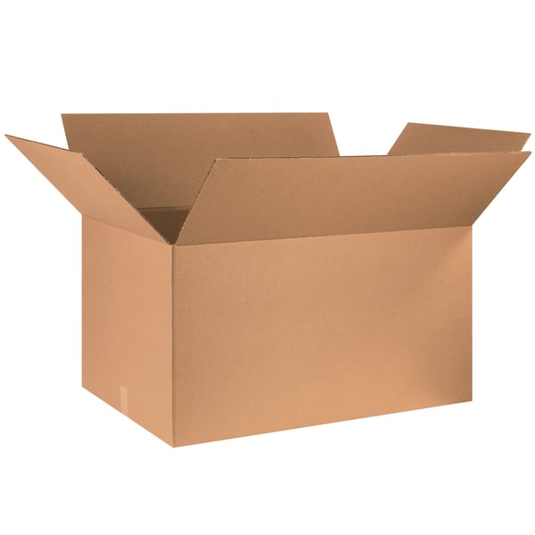 Partners Brand Corrugated Cartons, 36in x 24in x 20in, Kraft, Pack Of 5