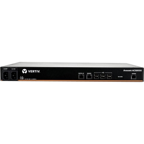 Vertiv Avocent ACS8000 Serial Console - 16 port Console Server - Modem - Dual AC - Advanced Serial Console Server - ACS8016MDAC400