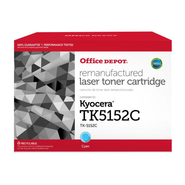 Office Depot ODTK5152C Cyan Toner Cartridge Replacement For Kyocera Mita TK5152