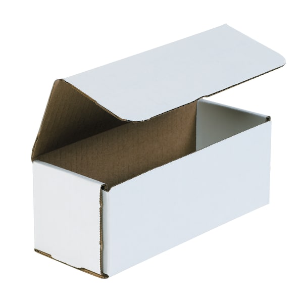 Partners Brand White Corrugated Mailers, 8in x 3in x 3in, Pack Of 50