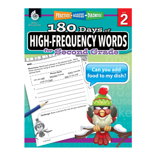 Shell Education 180 Days Of High-Frequency Words, Grade 2