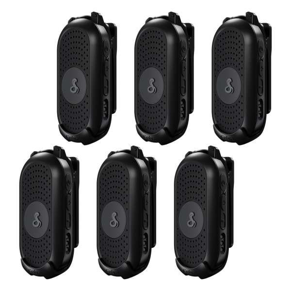 Cobra PX280 Compact 2-Way Handheld Business Radio with Dual-Dock Charger, Black, 6-Pack