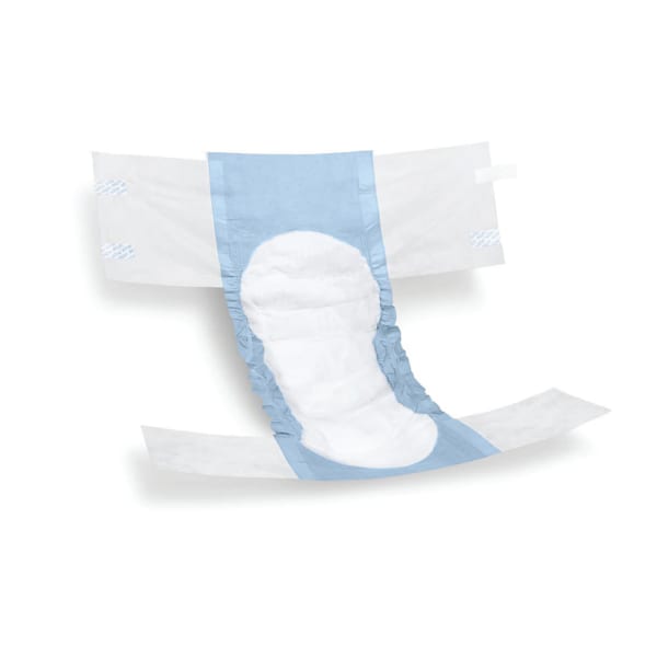 FitRight Extra Disposable Briefs, Large, Blue/White, 20 Briefs Per Bag, Case Of 4 Bags