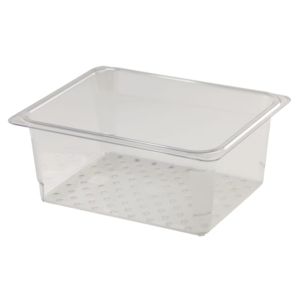 Cambro Camwear GN 1/2 Size 5in Colander Pans, Clear, Set Of 6 Pans