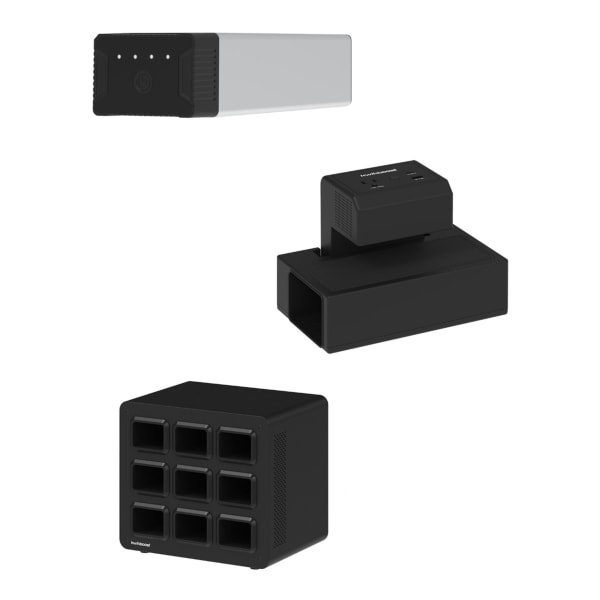 Luxor EdgePower Desktop Charging Station System, Heavy Use Bundle, Black/Silver, KBEP-9B6C9