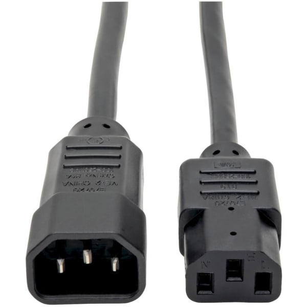 Eaton Tripp Lite Series PDU Power Cord, C13 to C14 - 10A, 250V, 18 AWG, 10 ft. (3.05 m), Black - Power extension cable - P004010