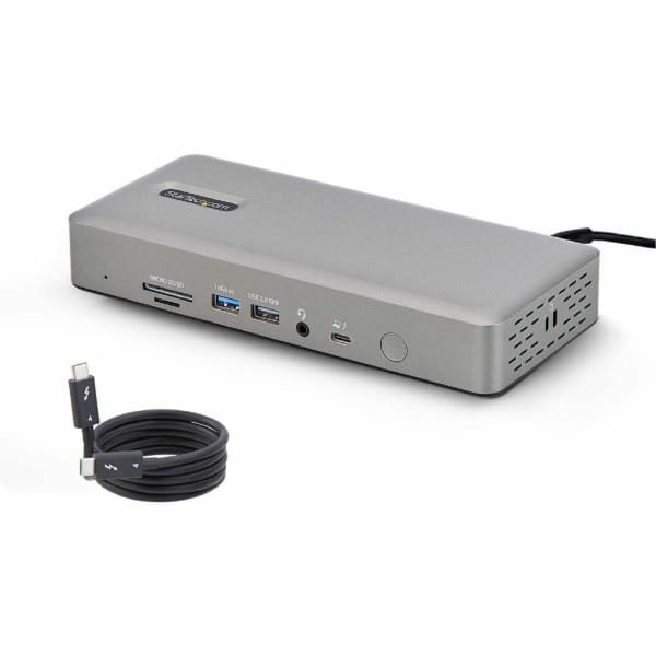 StarTech.com Thunderbolt 4 Multi-Display Docking Station, Quad/Triple/Dual Monitor Dock, 2x HDMI/2x DP, 7x USB Hub, 2.5Gb Ethernet, 98W PD