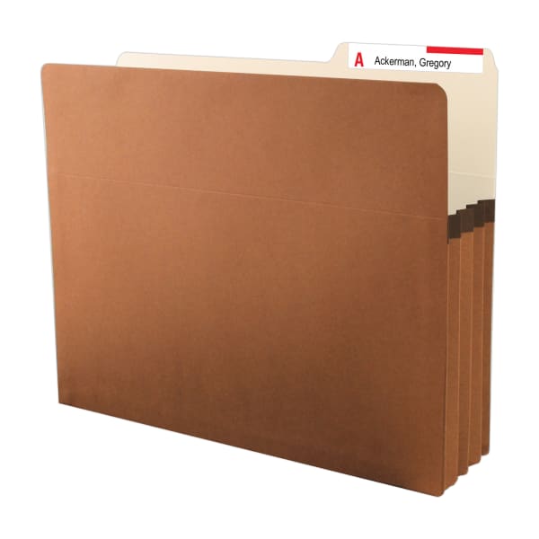 Smead Redrope Easy-Access Top-Tab File Pockets, 10in x 11 3/4in, Letter Size, 3 1/2in Expansion, 30% Recycled, Pack Of 25