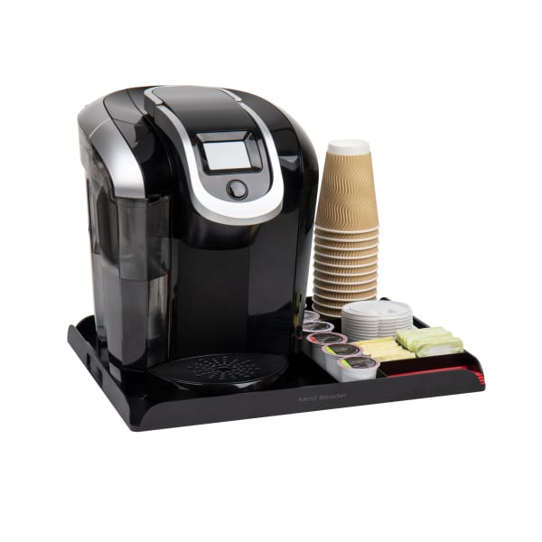 Mind Reader Coffee Serving Station, 1-1/4inH x 17-1/2inW x 13-1/4inD, Black