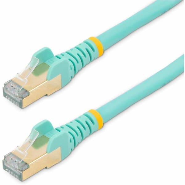 StarTech.com 1ft Aqua Cat6a Shielded Patch Cable - Aqua