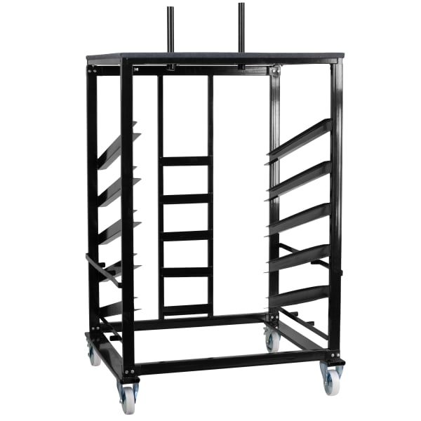 Flash Furniture Cocktail Table Caddy for 36ft" Round Tables, 79-1/2inH x 40inW x 34inD, Black