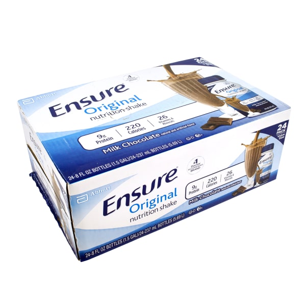 Ensure Original Nutrition Shakes, Milk Chocolate, 8 Oz, Pack Of 24