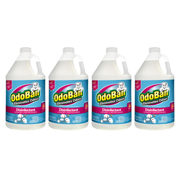 OdoBan Odor Eliminator Disinfectant Concentrate, Cotton Breeze Scent, 128 Oz, Case Of 4 Bottles